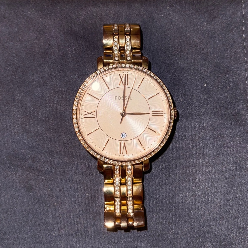 Rose Gold Fossil Watch